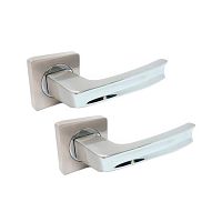 Ручки на розеті KEDR R06.140-AL SN/CP сатин/хром